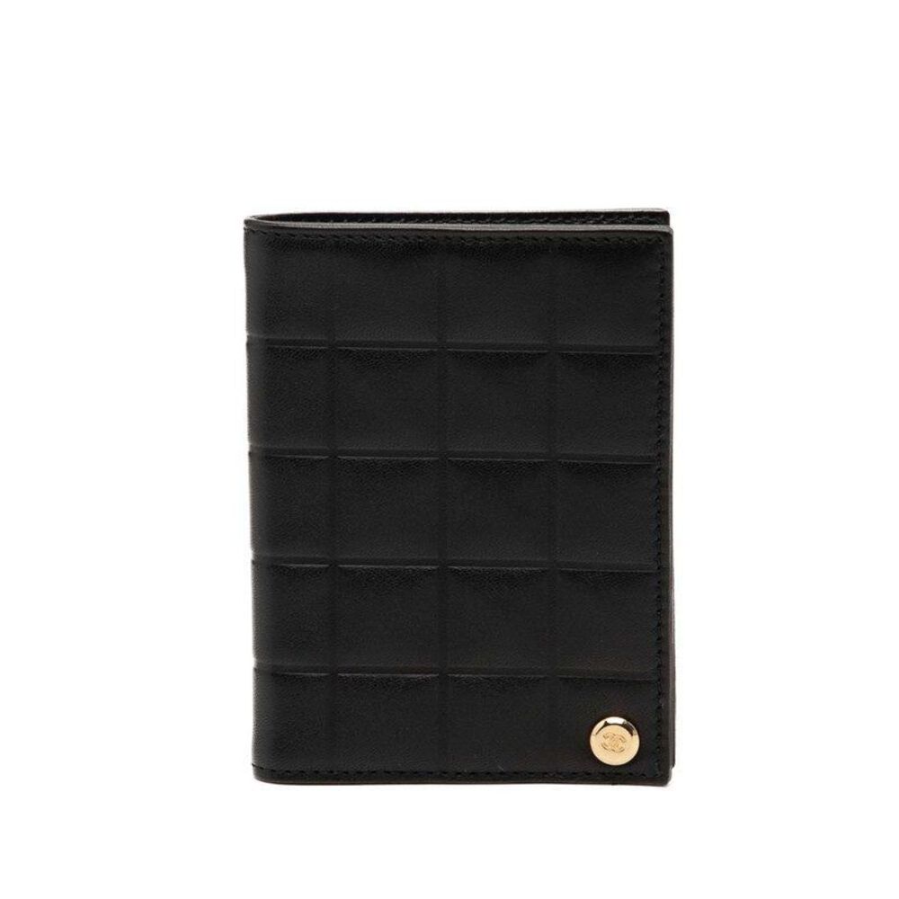 Chanel Coco Mark Choco Bar Lambskin Card Case